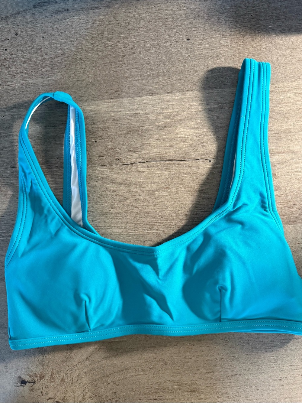 NWT Halara Aqua Blue Padded Bikini Swim Top XXS